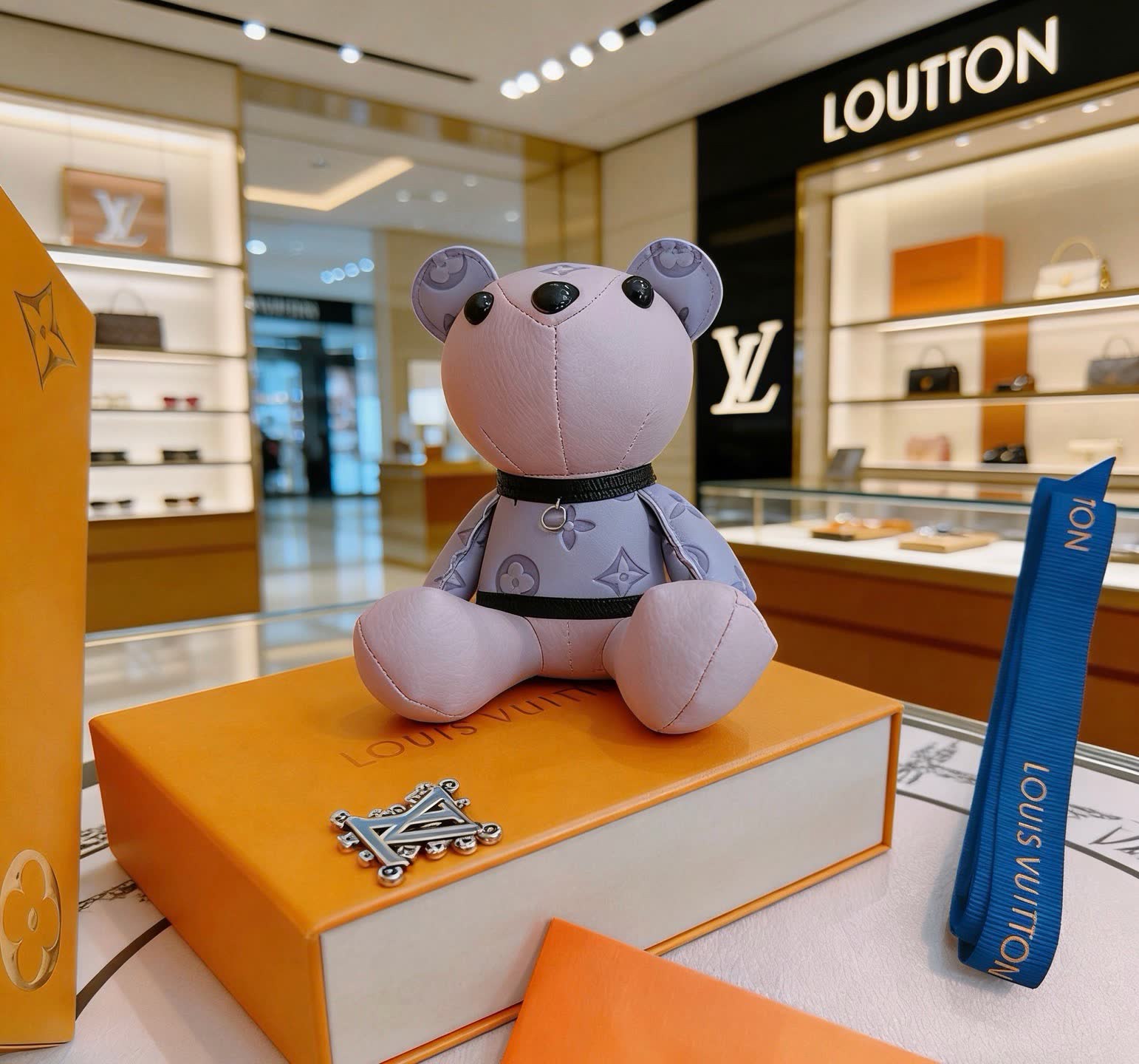 Louis Vuitton Teddy Bear Keychain